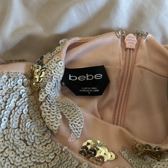 Bebe high neck pink sequined dress - Picture 4 of 4